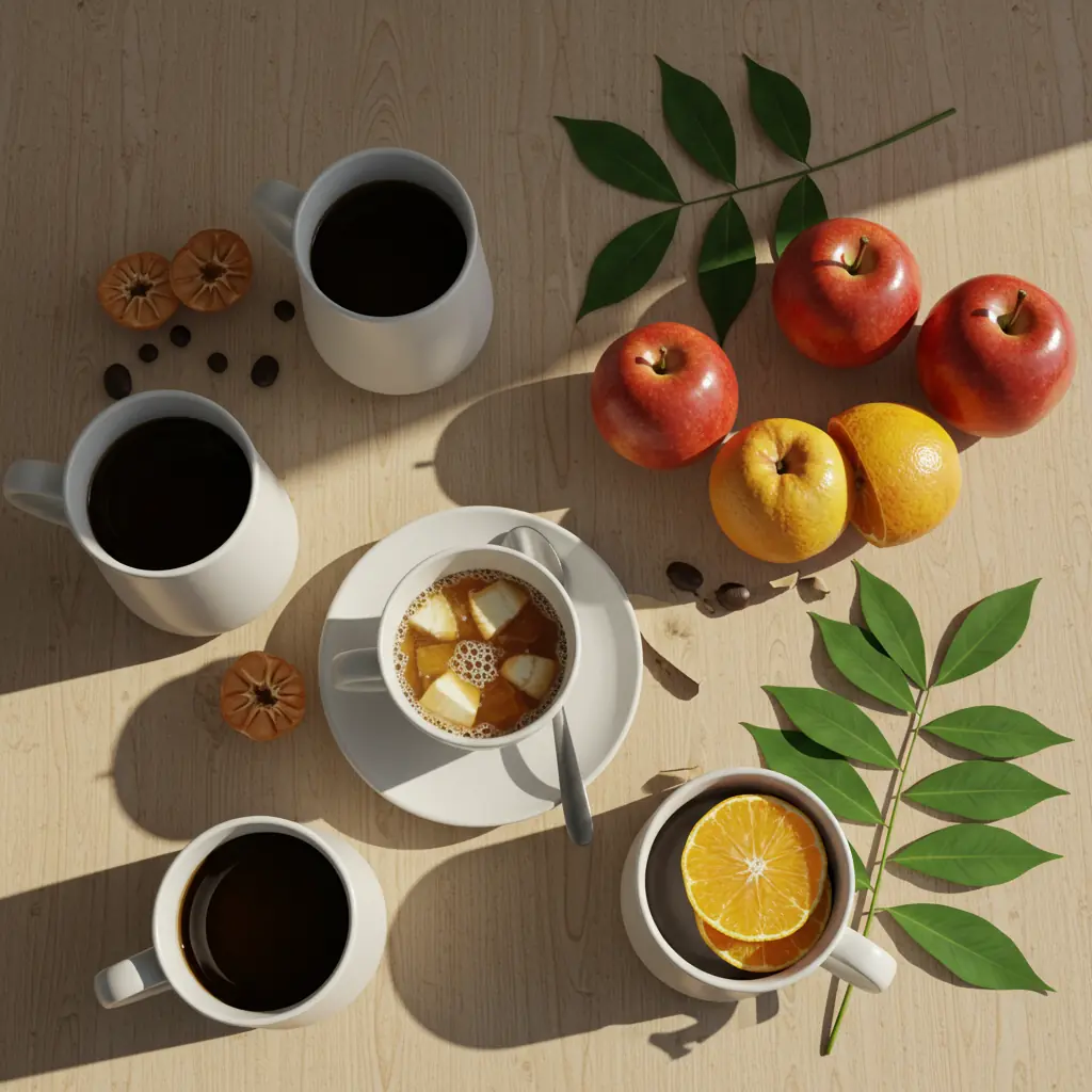 Café y té del coffee break de Chiswi